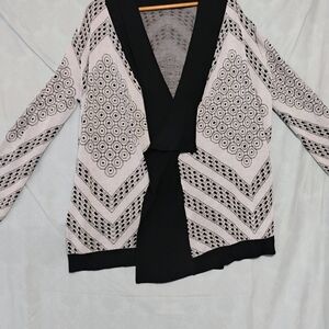 Chic Black and White Women's Cardigan